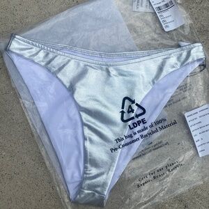 Superdown Natalia Bikini Bottom silver metallic Small